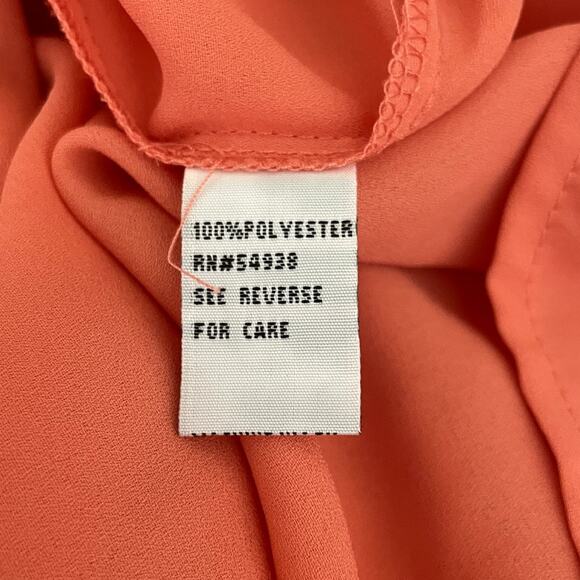 Appraisal Women Top 2X Peach Flowy High Low Hem Fairy‎ Pastel Office Travel - Picture 9 of 12